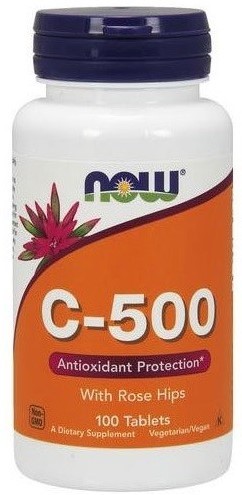 NOW Vitamin C-500 WITH ROSE HIPS, 100 таб.
